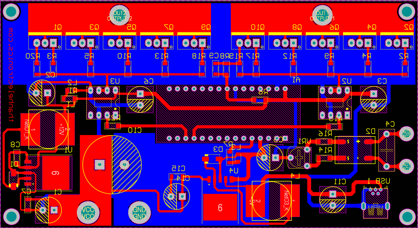 Bản vẽ tổng thể các lớp Layout PCB