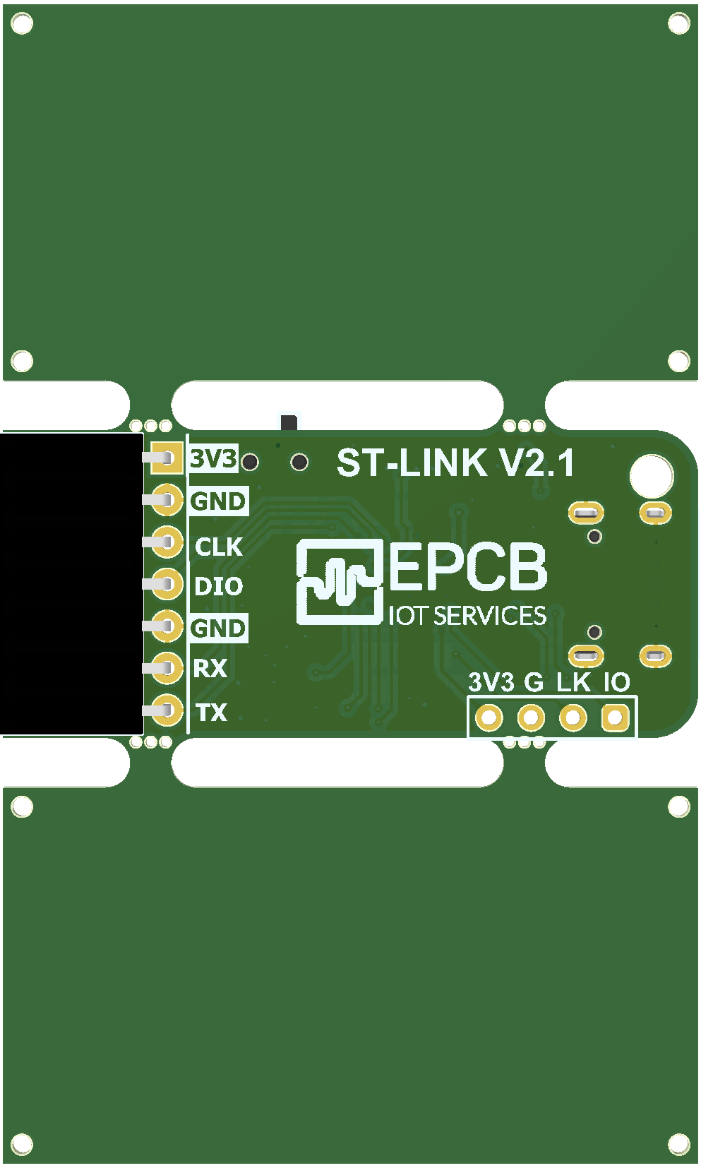 Layout PCB mặt dưới