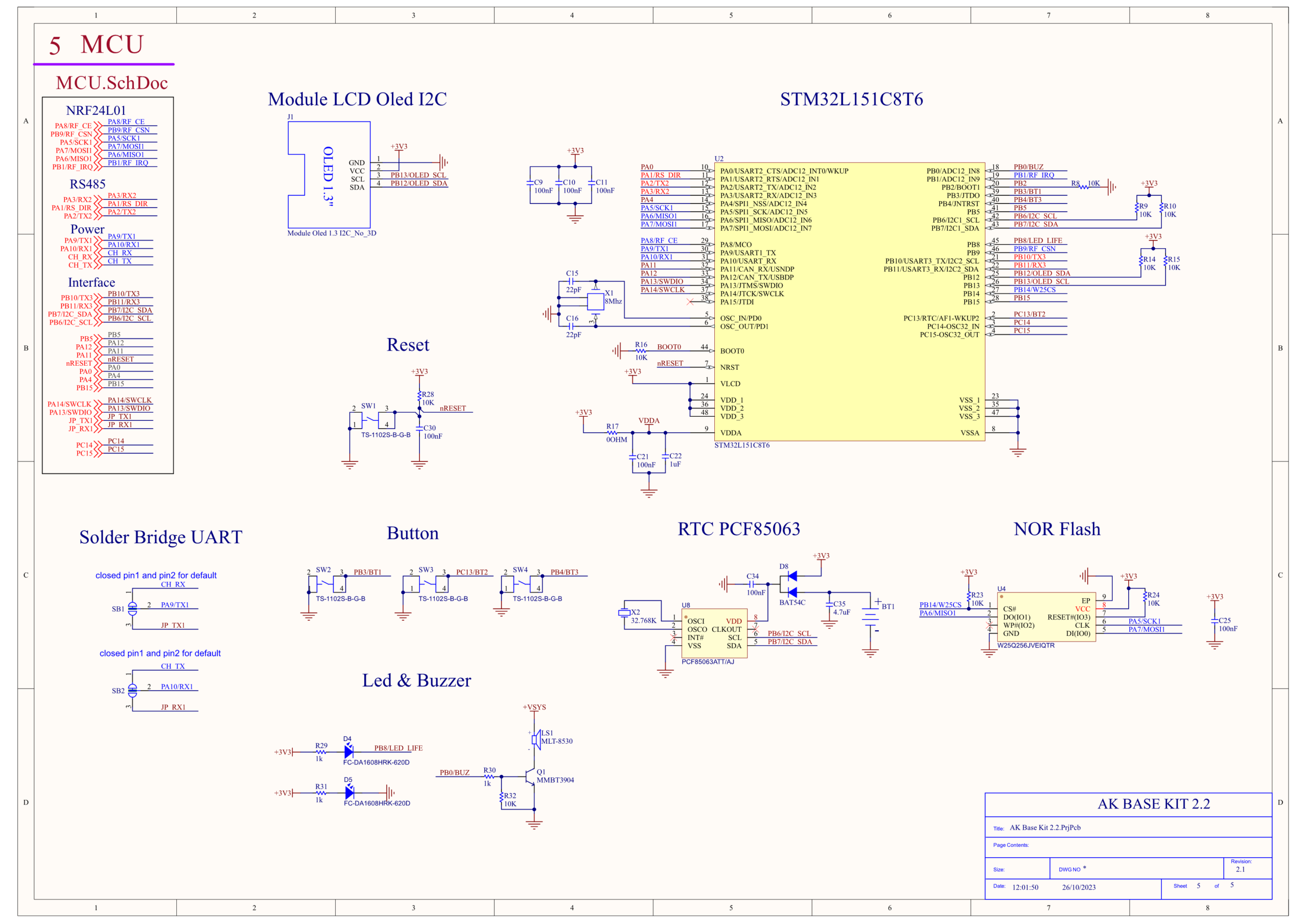 Sơ đồ nguyên lý vi điều khiển STM32