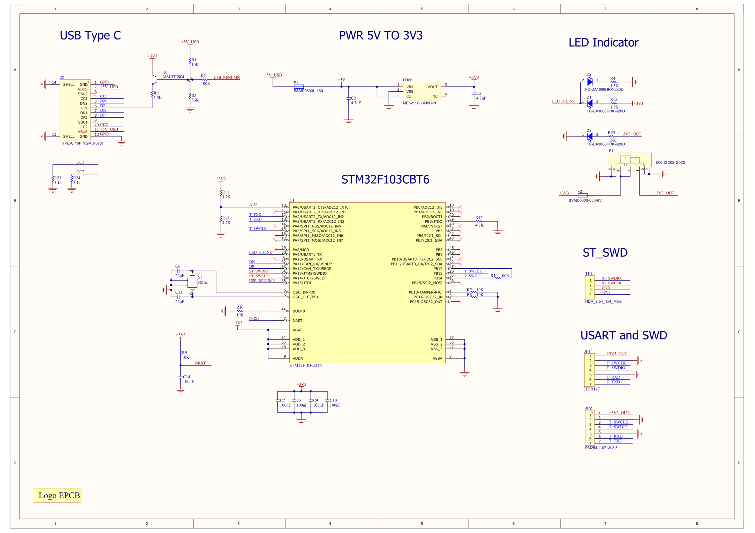Schematic mạch nạp ST-Link phần 1